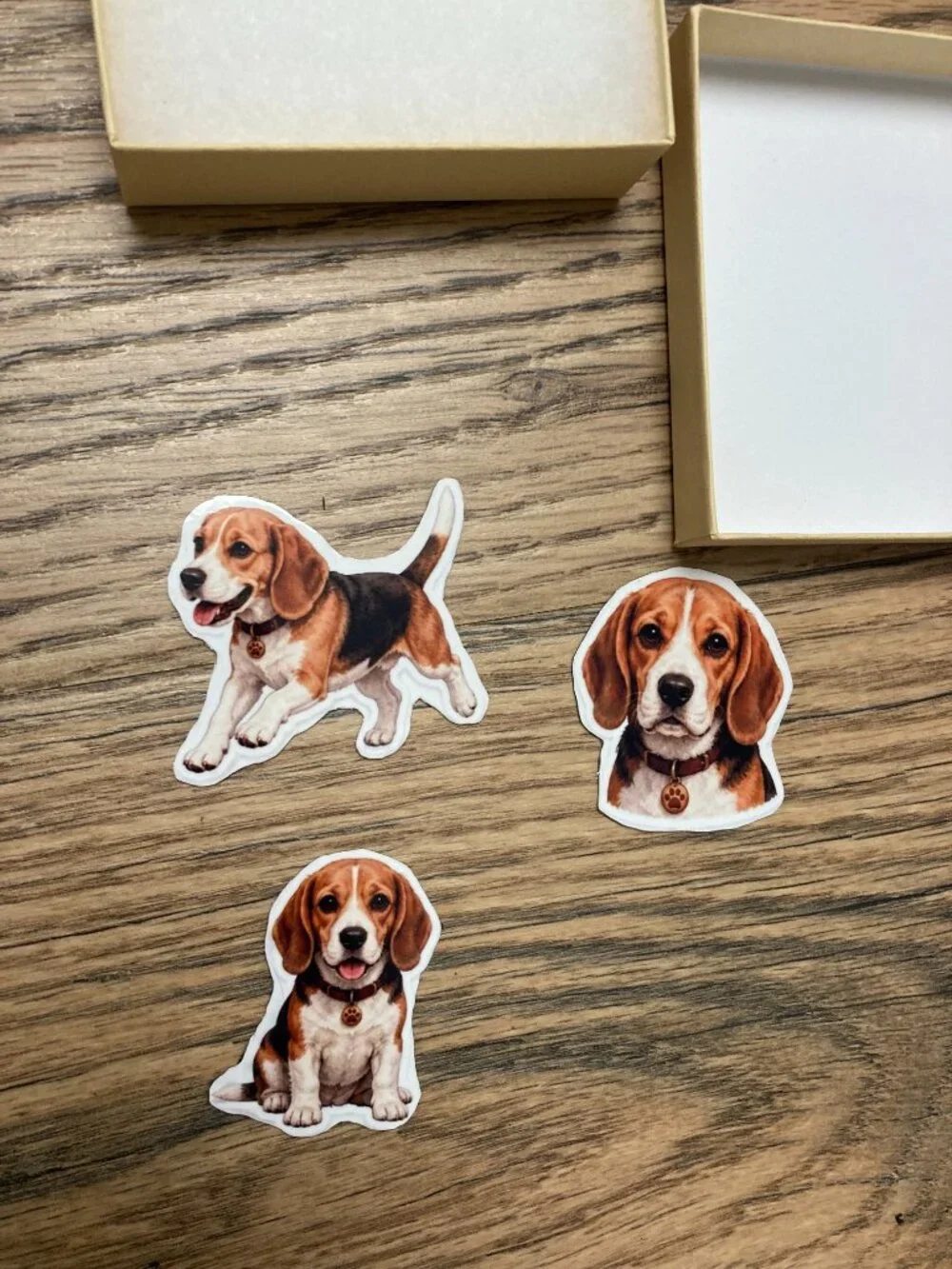 3 Beagle Dog Magnets Puppy Refrigerator Fridge Decor Cute Dog Lover Gift Set